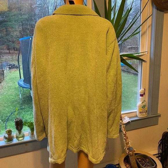 Denim&Co Corduroy Soft Casual Cozy Green Jacket Cardigan Women Plus Size 2X - Picture 2 of 5